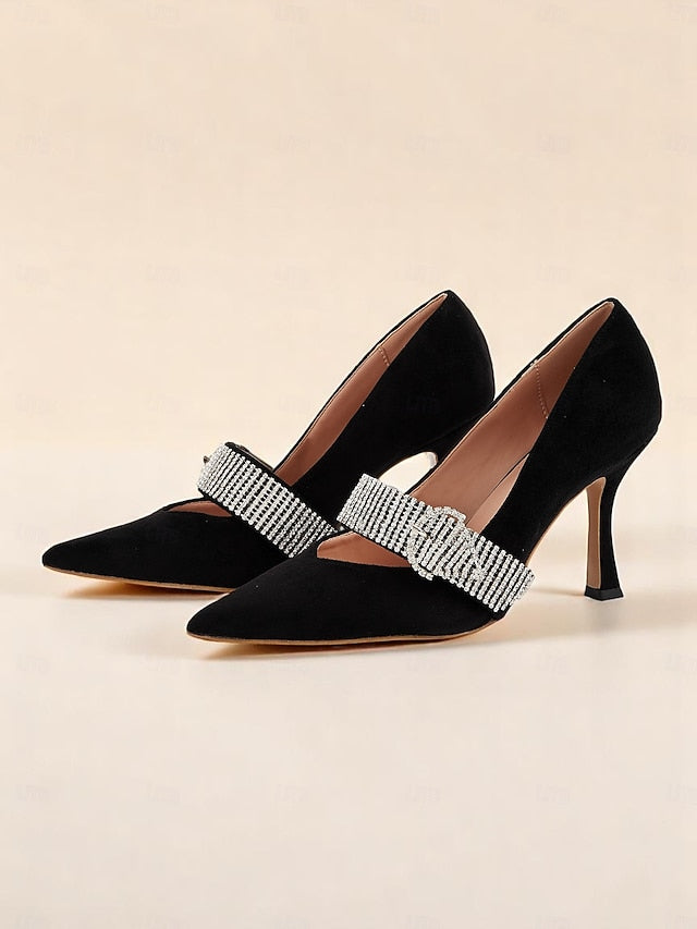 with Pumps Rhinestone-Embellished Slingback Women's