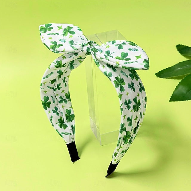 St. Patrick's Day Headbands for Women Girls, Green Shamrock
