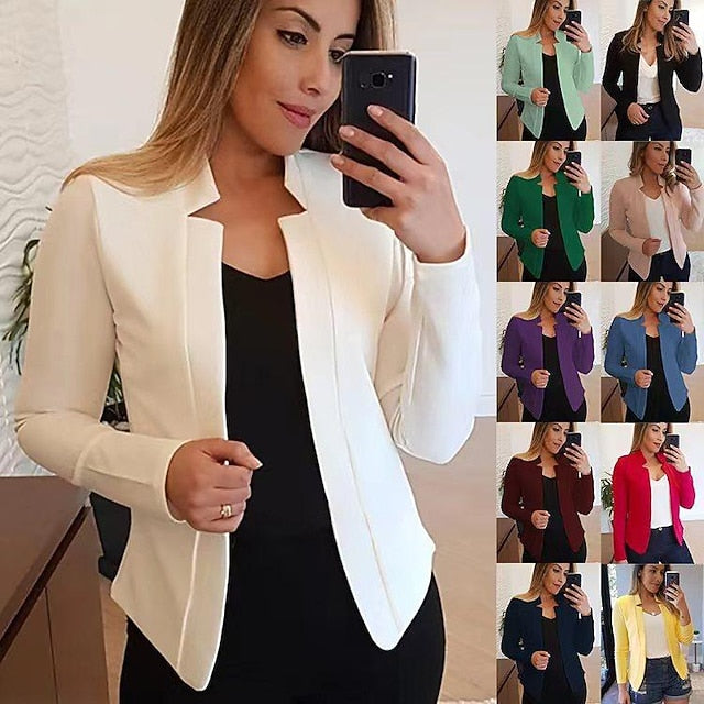 Women'S New Fashion Blazer Clean Fit Long-Sleeved Cardigan