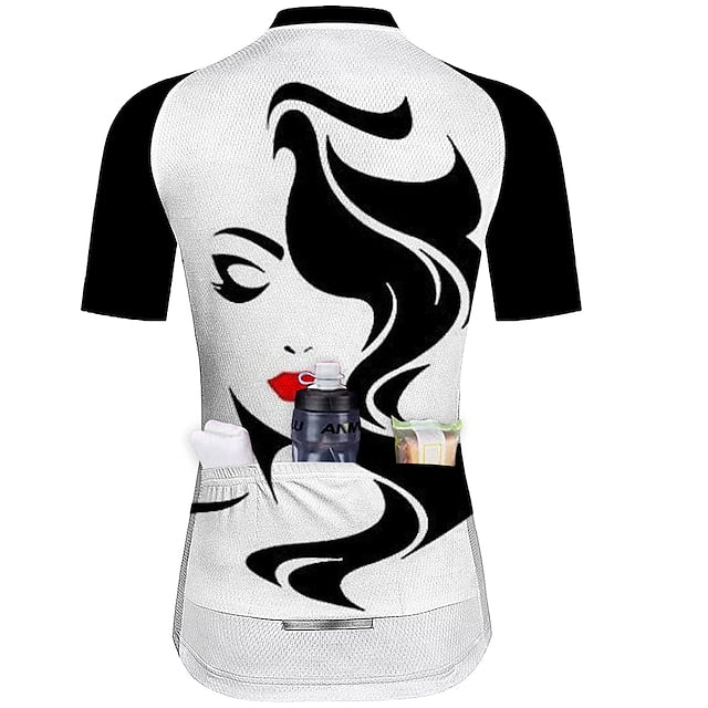 Women's Cycling Jersey Graphic Short Sleeve Bike Jersey Top