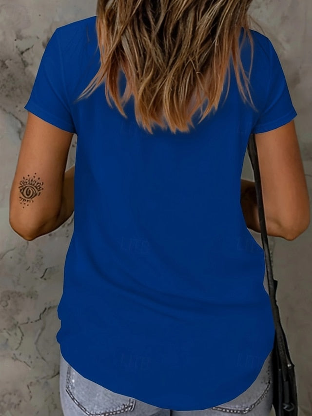 Women's T Shirt Tee Top Lace Plain Fashion Stylish Classic