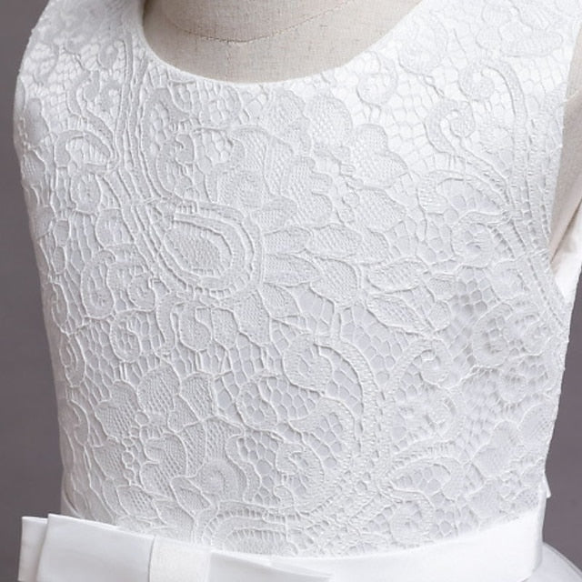 A Kids Girls' Party Line Little Dress Floral Plain