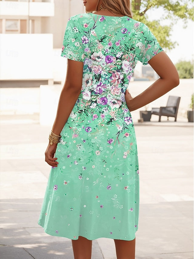 Women's Mini Dress T Shirt Dress Tee Dress Sundress A Line