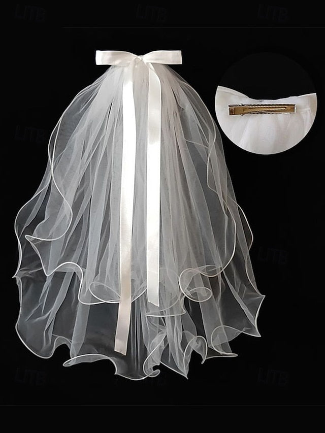 and Veil Satin Elegant Bridal Tulle Ivory Ribbon - Soft with