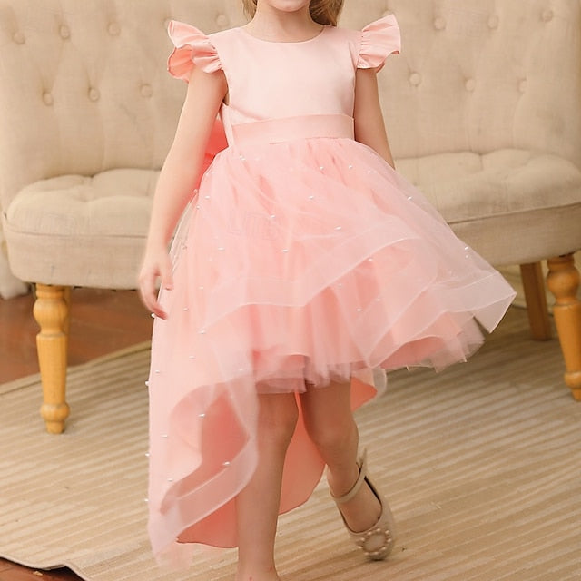Girls' Kids Color Girl Flower Dress Party Solid