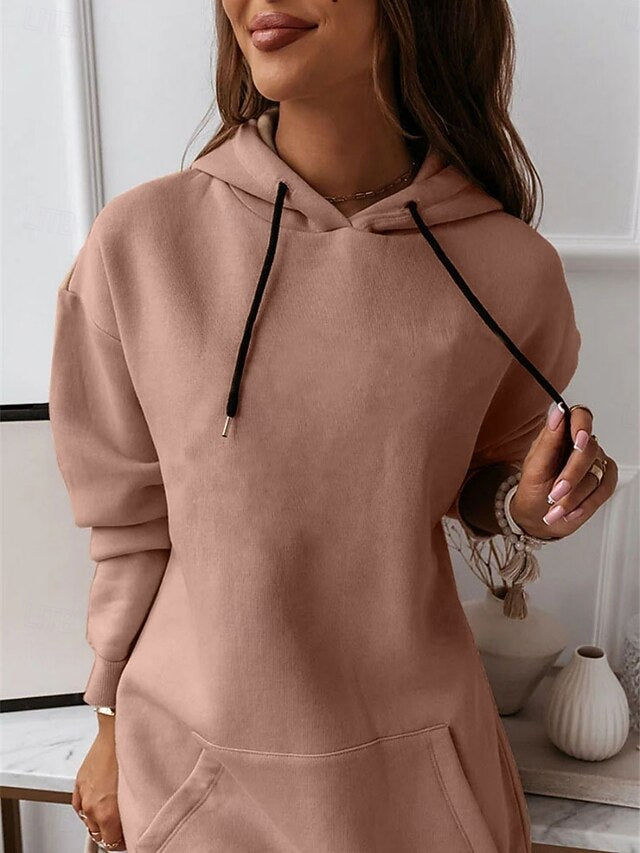 Women's Mini Dress Hoodie Dress Casual Dress Fashion Modern