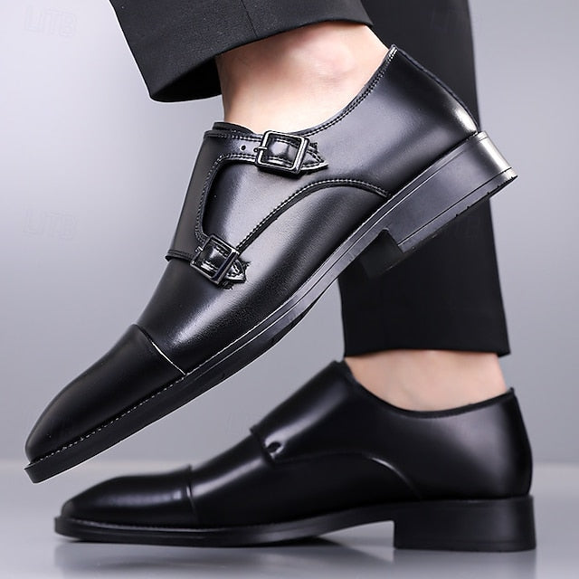 Monk Leather Double – Men's Strap Shoes Elegant