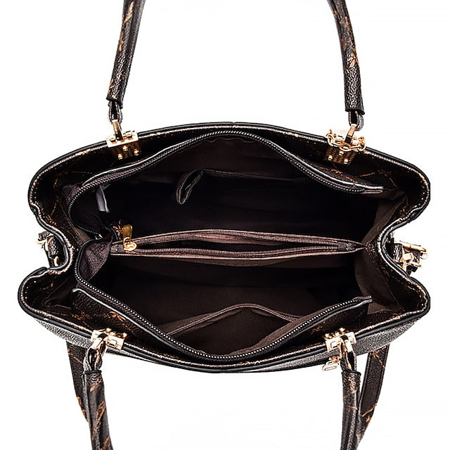 Damen Herren PU Party Ledertasche Schultertasche Handtasche