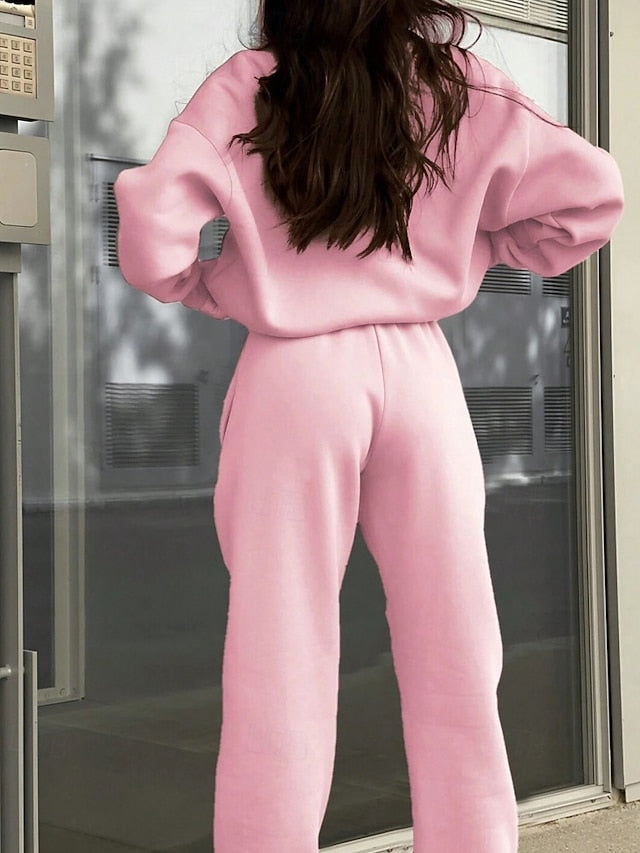 Women's Two Piece Sets Tracksuit Pants Sets Long Sleeve