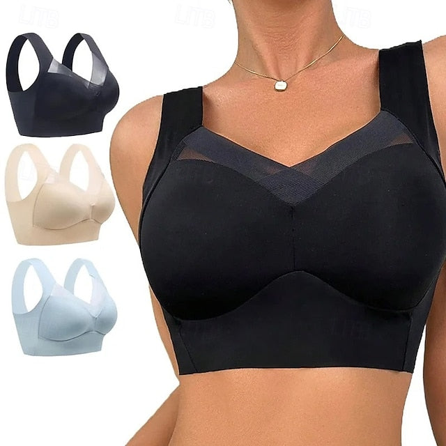 Women's Light Support Sports Bra Running Bra Open Back