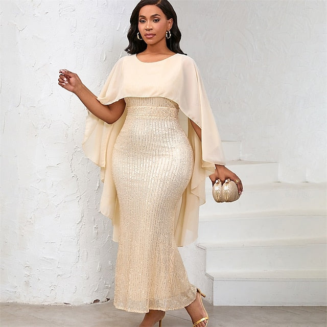 Mother Elegant Crew Neck Floor the Dress Length of Bride