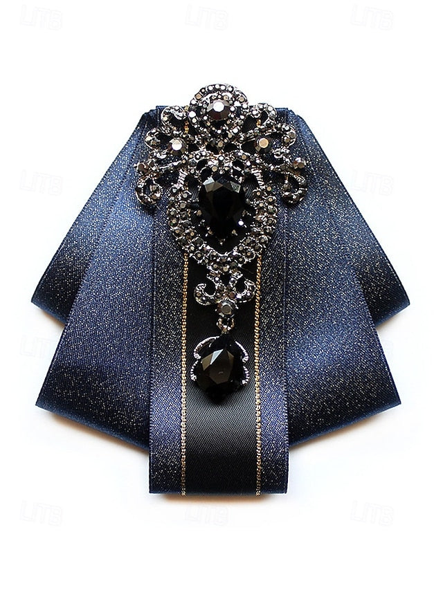 Elegant Tie - Diamond-Accent Men's Satin Bow Christmas