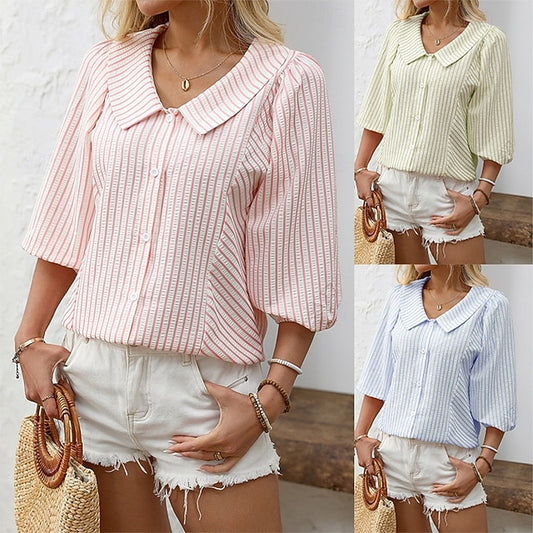 Women's Shirt Casual Shirt Button Up Shirt Blouse Buttons