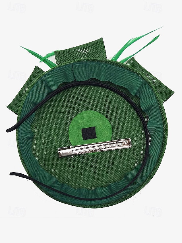 Accents and Women's with Hat Bow Fascinator Green Feather