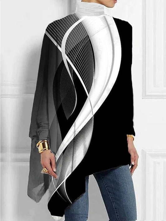 Women's T shirt Long Sleeve Plus Size Shirt Blouse Basic