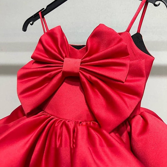 Solid Girls' Sleeveless Dress Performance Kids Party Color