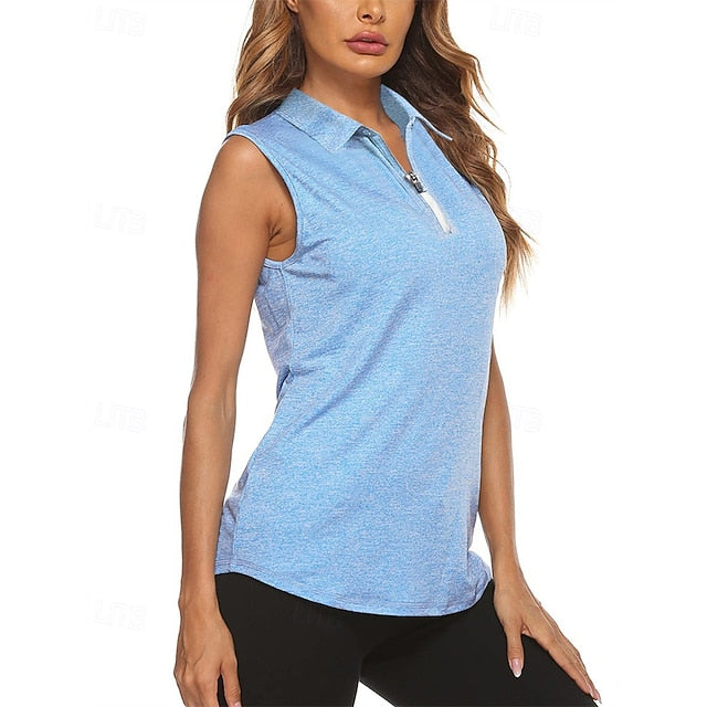 Women's Solid Colored Sport Shirt Golf Polo Shirt Tennis