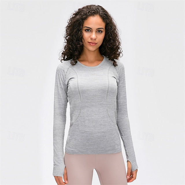 Women's Sports shirts pilates top Sports Top Crew Neckline