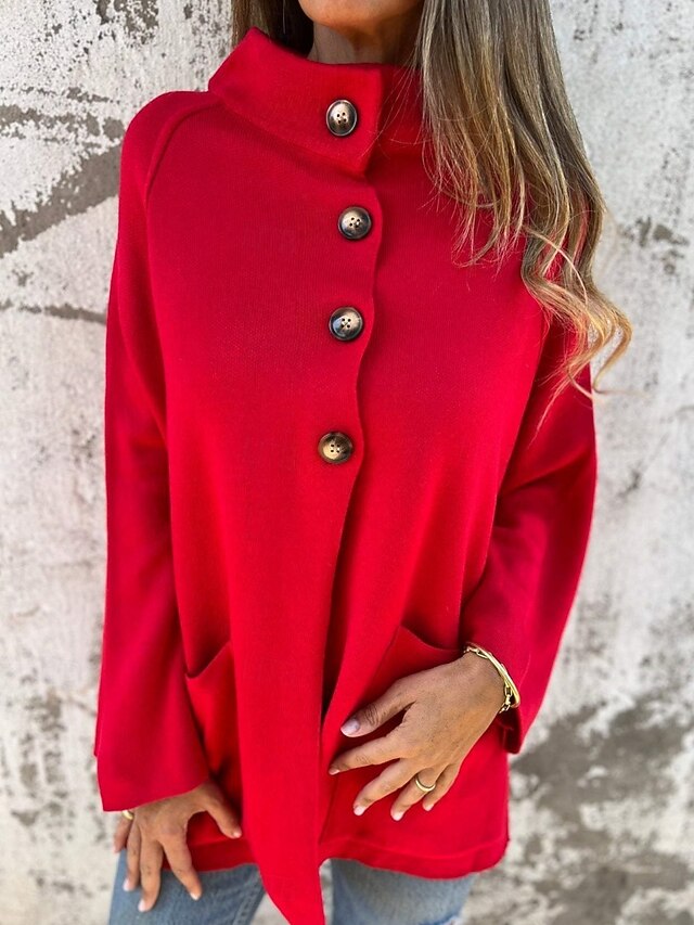 Women's Winter Jacket Warm Breathable Buttons Pocket Casual