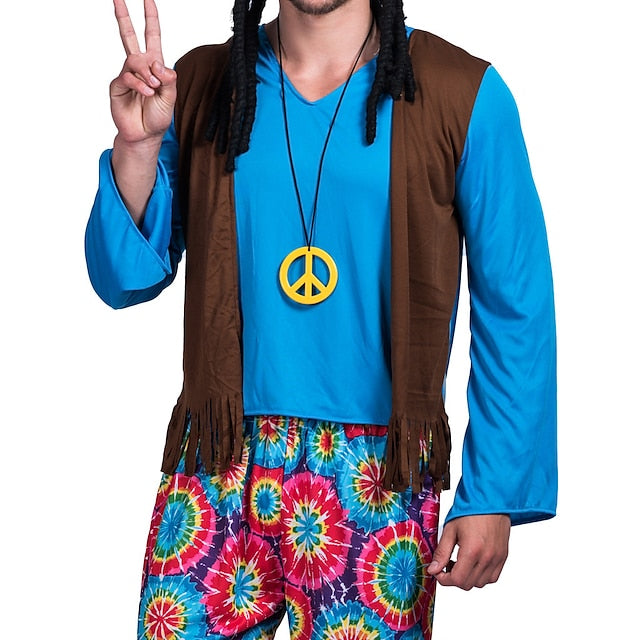 1960s Hippie 1970s Pants Cosplay Costume Outfits Disco Fancy