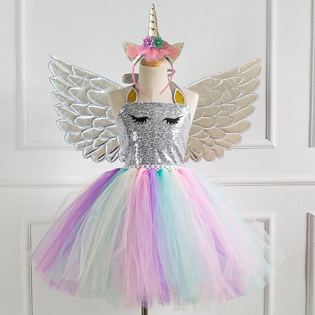 New Movie Girls' Cosplay Unicorn Dress Vacation
