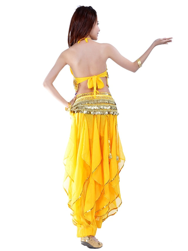 Belly Dance Top Coin Beading Sequin Women's Performance
