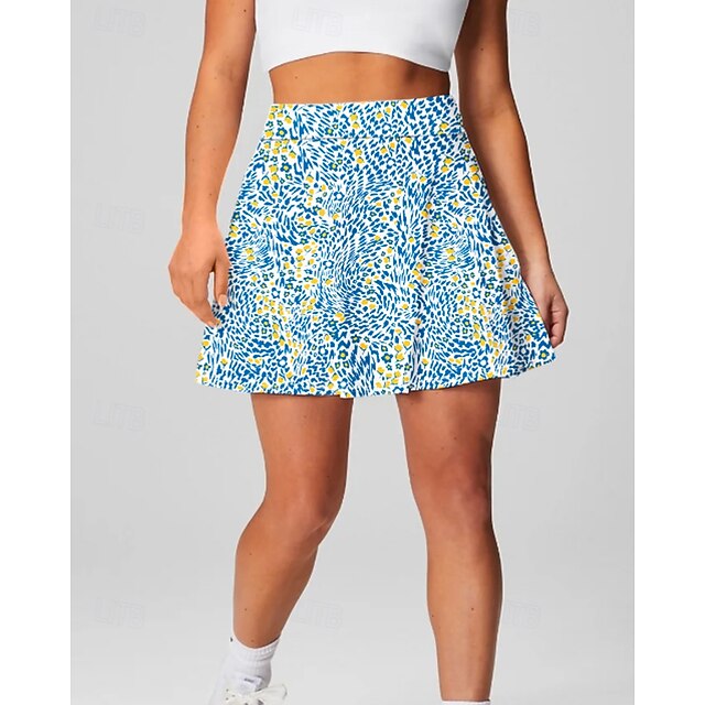 Women's Floral Casual Skirt Tennis Skirts with Shorts