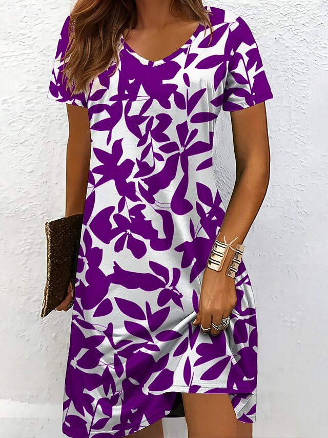 Women's Midi Dress T Shirt Dress Tee Dress Sundress A Line