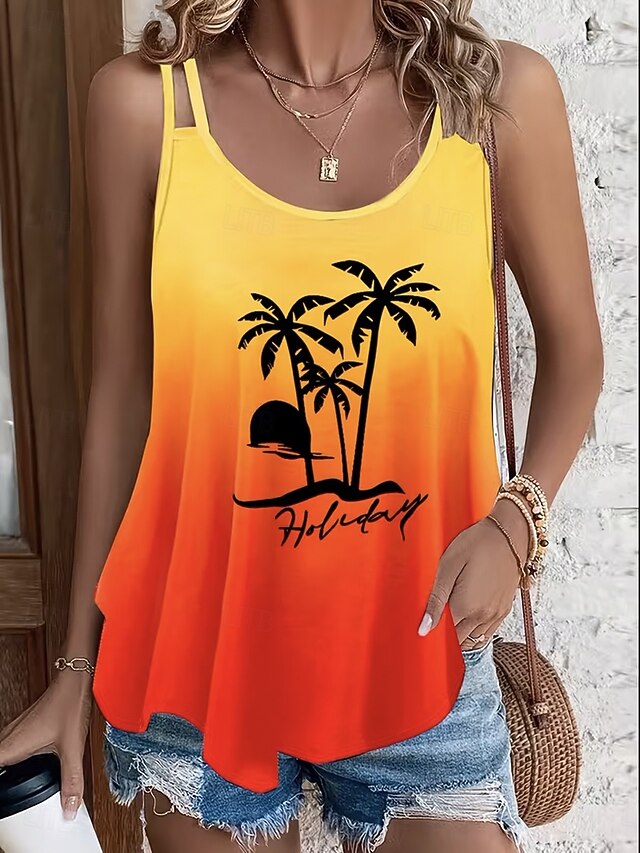Women's Tank Top Summer Tops Dressy Tops Print Ombre