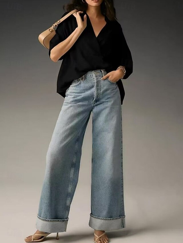 Women's Shirt Blouse Plain Stylish Classic Modern Short