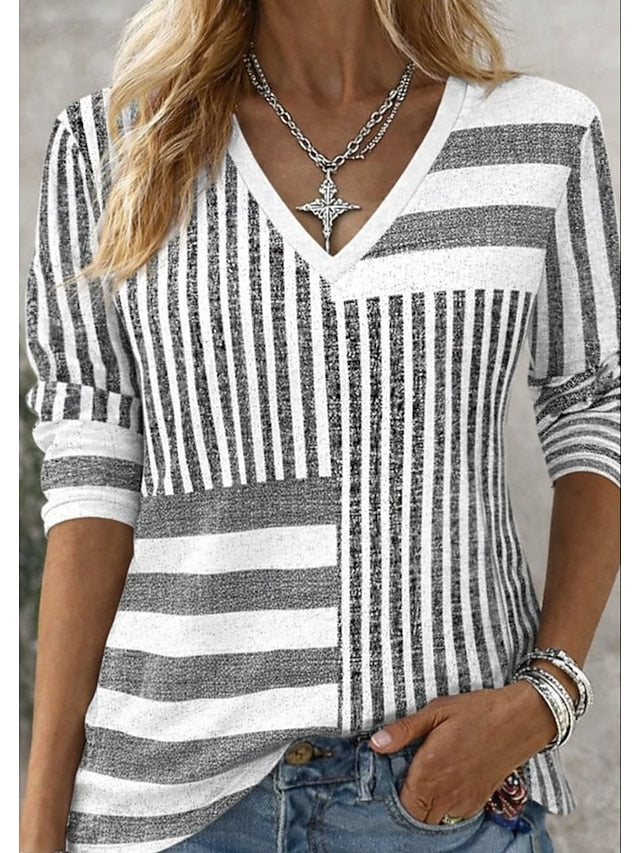 Women's T Shirt Print Floral Graphic Gradient Elegant