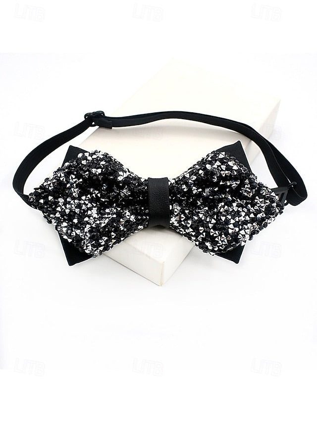 Sequins Bow Polyester Christmas Tie – Sparkling Men's