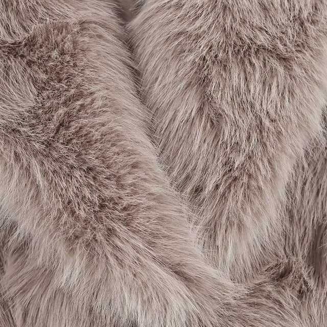 Buttons Fur Pocket Faux Women's Coat Comfortable Warm