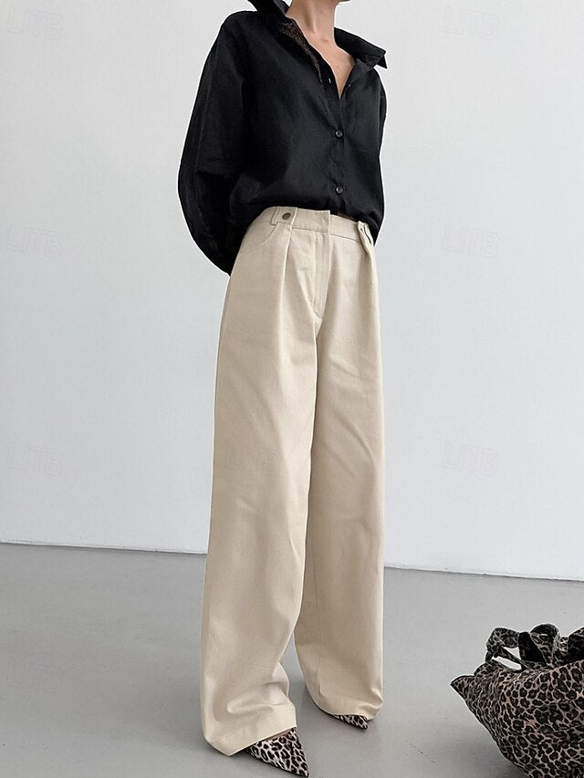 Women's Culottes Wide Leg Chinos Vacation Streetwear Basic