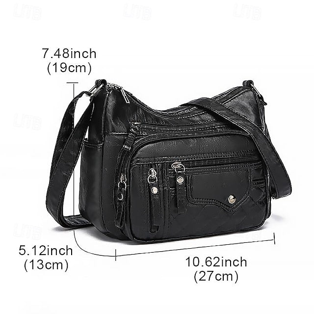 Faux Multiple Quilted with Women's Crossbody Bag Leather