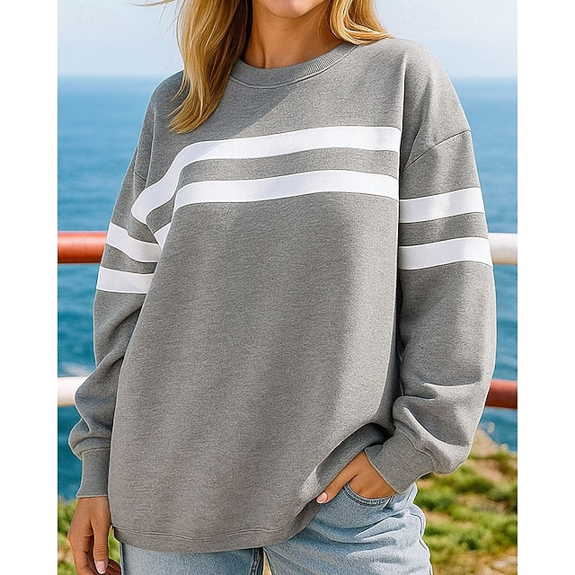 Women's Pullover Sweatshirt Casual Tops Long Sleeve Top