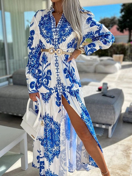 Women's Maxi Dress Shirt Dress Casual Dress Swing Dress A