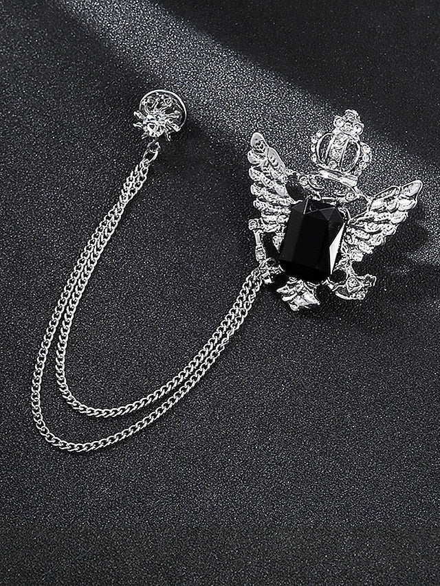 Christmas Lapel Pin with Men's Brooch Deer