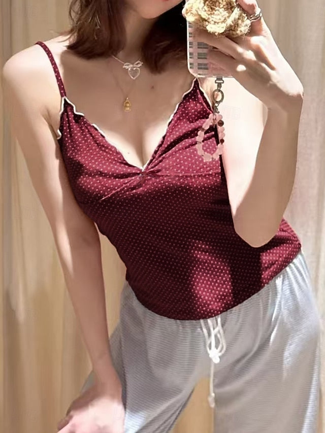 Women's Tank Top Polka Dot Fashion Stylish Classic