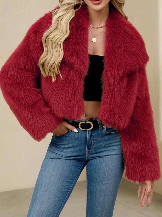 Furs Comfortable Leathers Warm Coat Faux Women's Fur