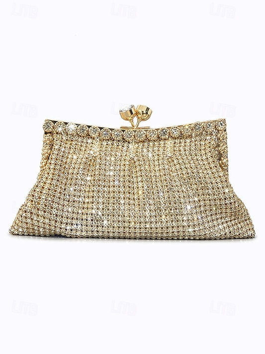 Vintage Sage Clutch Purse – Rhinestone Women's Green