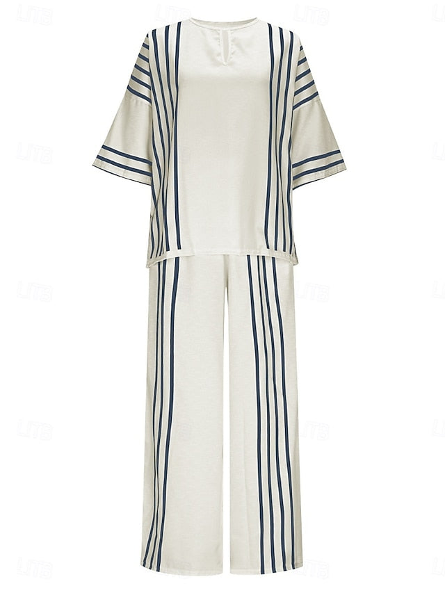 Women's Pants Sets Bolero Top Short Sleeve Crew Neck