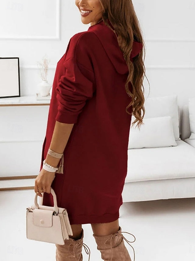 Women's Mini Dress Hoodie Dress Casual Dress Fashion Modern