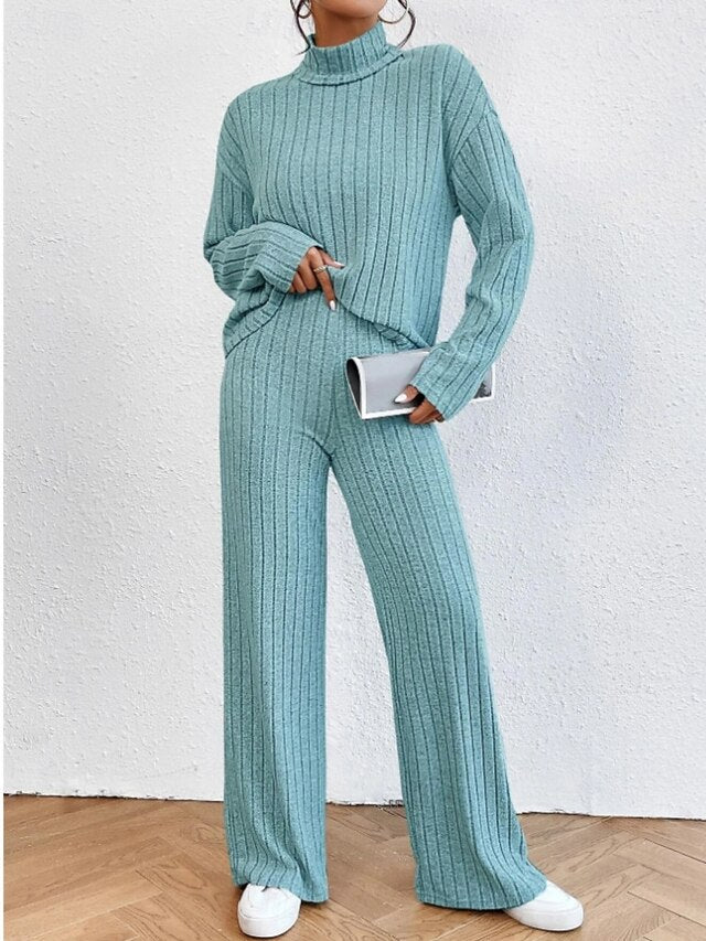 Women's Two Piece Sets Pants Sets Bolero Top Long Sleeve