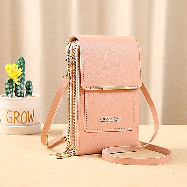 Sac à bandoulière pour téléphone portable, portefeuille pour femme, porte-monnaie