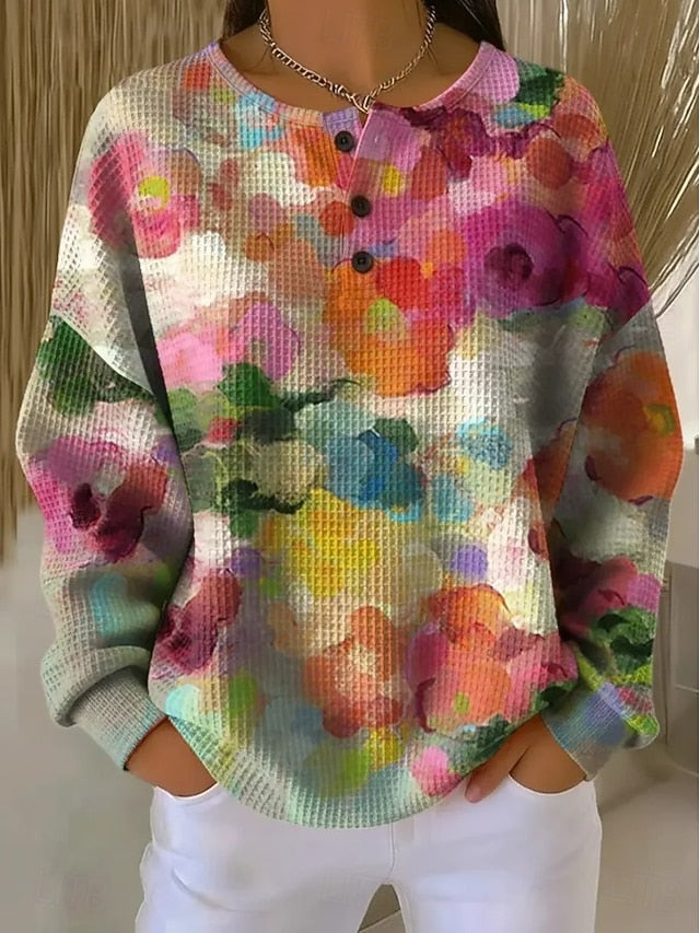 Women's Pullover Sweatshirt Graphic Geometric Fashion