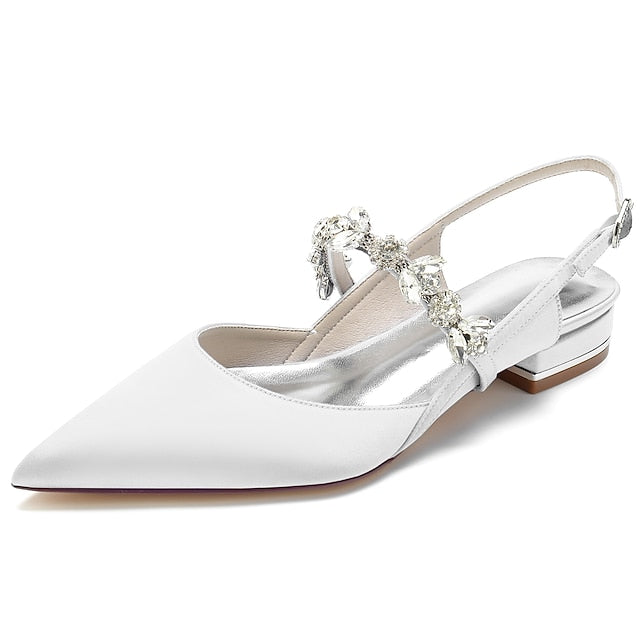 Wedding Bridal Shoes Women's Heel Flat Crystal
