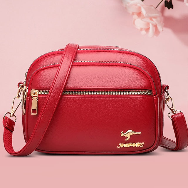 Leather Bag Dome Crossbody Shoulder PU Women's