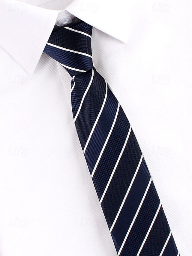 Ties Men's Pre-Tied Narrow - Stripes Classic and Zip