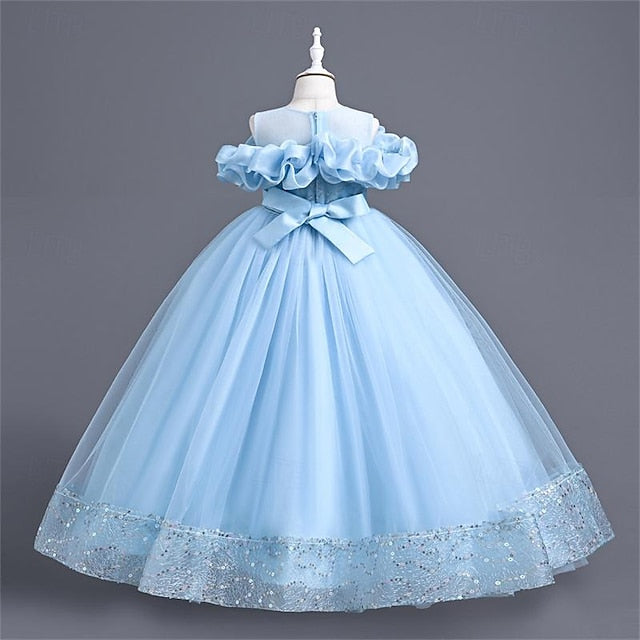 Solid Girl Color 3D Dress Party Flower Girls'